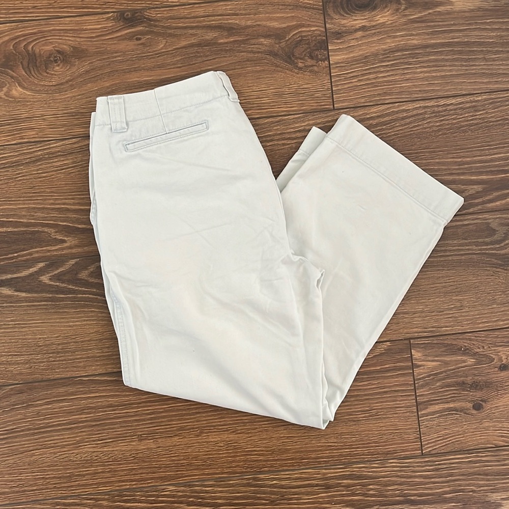 Gap Mid-Rise Capri Khakis - Straight cut, Off-white